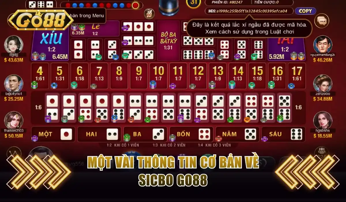 Sicbo Go88 - Chinh Phục Tựa Casino Đẳng Cấp Nhất Thị Trường 2 Một vài thông tin cơ bản về sicbo Go88