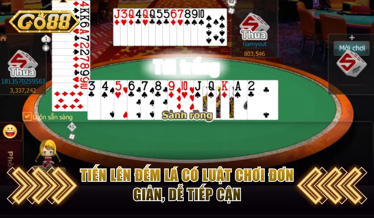 Mẹo Chơi Tiến Lên Đếm Lá GO88 Giúp Lật Kèo Hiệu Quả 2 Game có luật chơi đơn và dễ nắm bắt